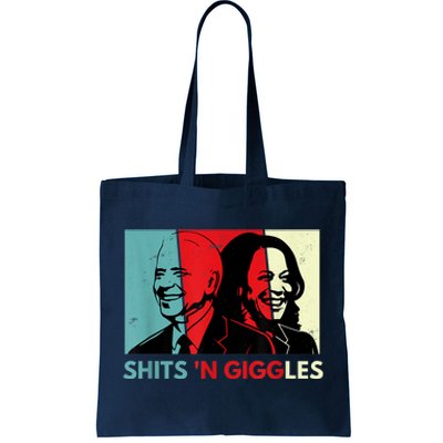 Funny Anti Biden Harris Shits 'N Giggles Political Gift Tote Bag