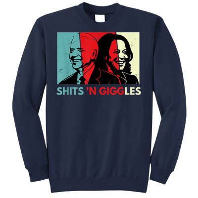 Funny Anti Biden Harris Shits 'N Giggles Political Gift Tall Sweatshirt