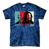 Funny Anti Biden Harris Shits 'N Giggles Political Gift Tie-Dye T-Shirt