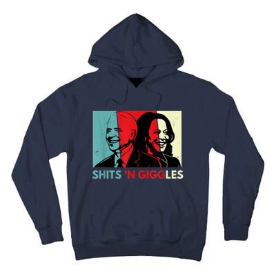 Funny Anti Biden Harris Shits 'N Giggles Political Gift Tall Hoodie