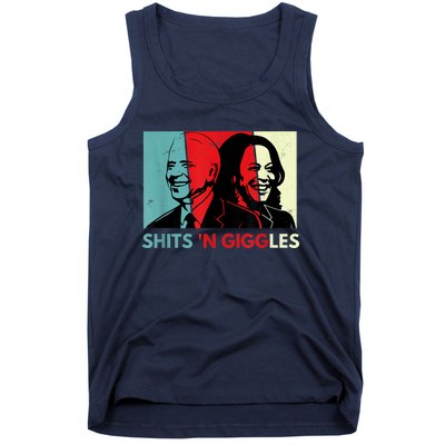 Funny Anti Biden Harris Shits 'N Giggles Political Gift Tank Top