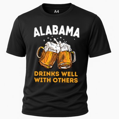 Funny Alabama Beer Ing S Well With Others Gift Performance Shirt