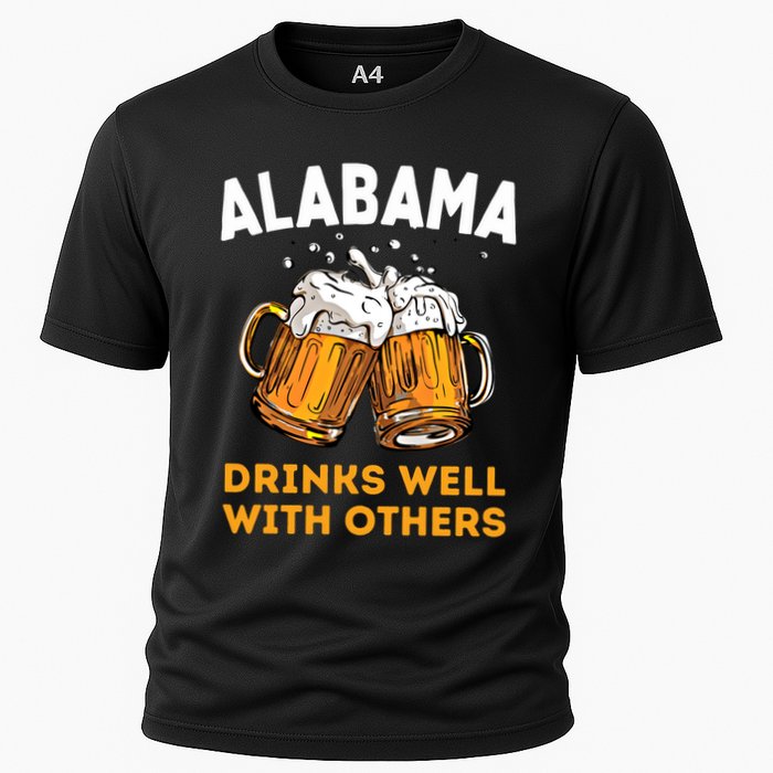 Funny Alabama Beer Ing S Well With Others Gift Cooling Performance Crew T-Shirt
