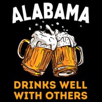 Funny Alabama Beer Ing S Well With Others Gift Drawstring Bag