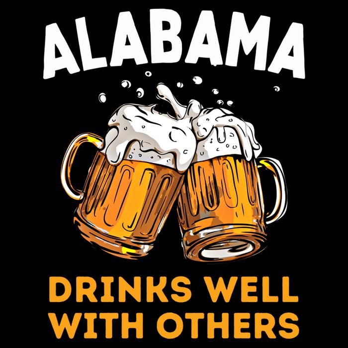 Funny Alabama Beer Ing S Well With Others Gift Drawstring Bag