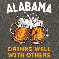 Funny Alabama Beer Ing S Well With Others Gift Cotton Canvas Backpack