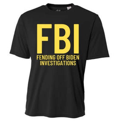 Funny Anti Biden Fbi Fending Off Biden Investigations Cooling Performance Crew T-Shirt