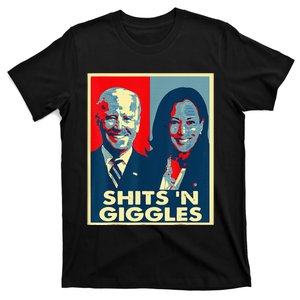 Funny Anti Biden Harris Shits 'n Giggles Political T-Shirt