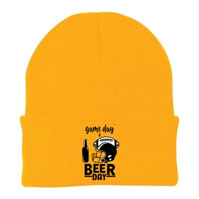 Football And Beer Day Gift Knit Cap Winter Beanie