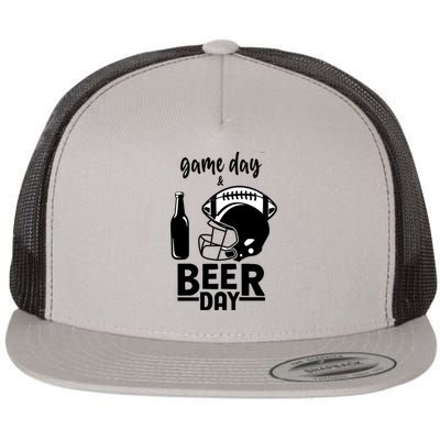 Football And Beer Day Gift Flat Bill Trucker Hat