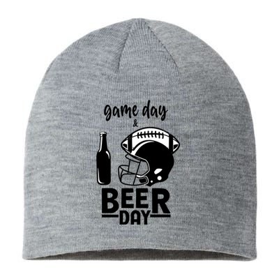 Football And Beer Day Gift Sustainable Beanie