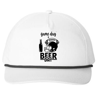 Football And Beer Day Gift Snapback Five-Panel Rope Hat