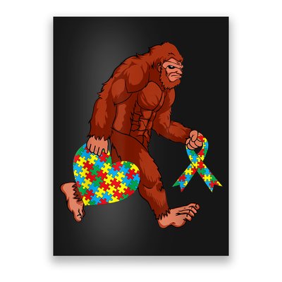 Funny Autism Bigfoot Autism Awareness Month Poster