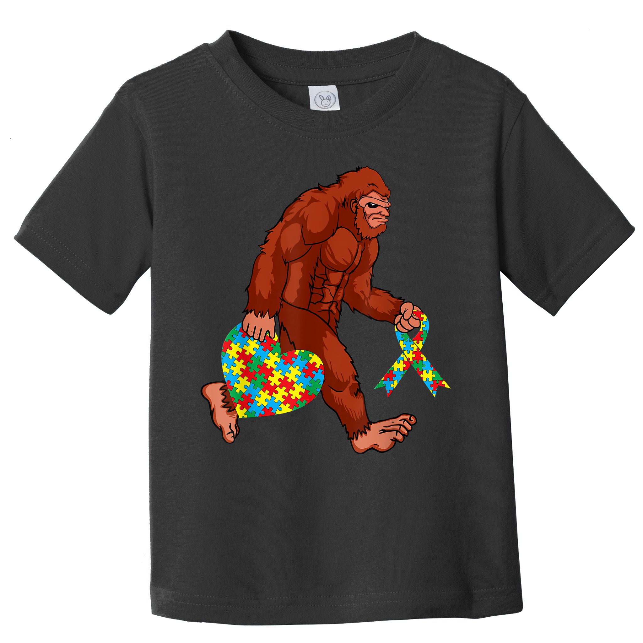 Funny Autism Bigfoot Autism Awareness Month Toddler T-Shirt