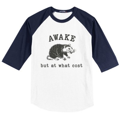 Funny A.Wake But At What Cost Funny Sarcastic Sayings Baseball Sleeve Shirt