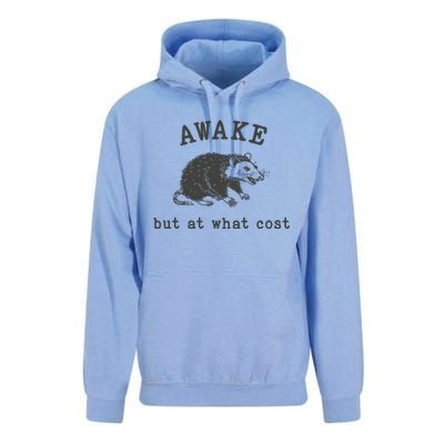 Funny A.Wake But At What Cost Funny Sarcastic Sayings Unisex Surf Hoodie