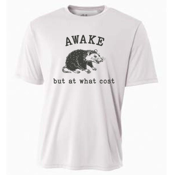 Funny A.Wake But At What Cost Funny Sarcastic Sayings Cooling Performance Crew T-Shirt