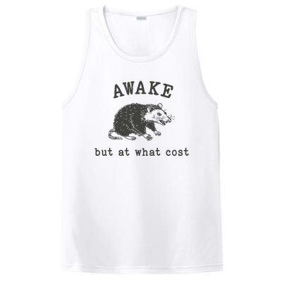 Funny A.Wake But At What Cost Funny Sarcastic Sayings PosiCharge Competitor Tank