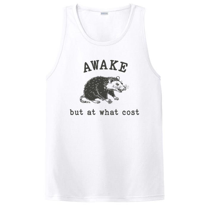 Funny A.Wake But At What Cost Funny Sarcastic Sayings PosiCharge Competitor Tank