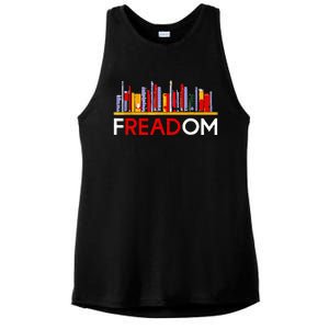 Freadom Anti Ban Books Freedom To Read Ladies PosiCharge Tri-Blend Wicking Tank