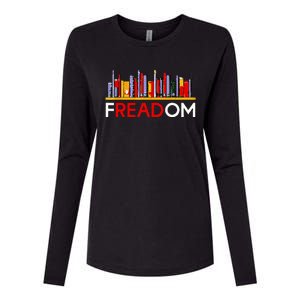 Freadom Anti Ban Books Freedom To Read Womens Cotton Relaxed Long Sleeve T-Shirt