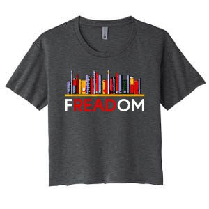 Freadom Anti Ban Books Freedom To Read Women's Crop Top Tee