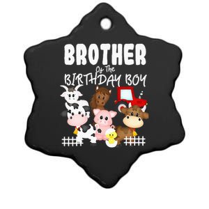 Farm Animals Barnyard Farm House Brother Of The Birthday Boy Ceramic Star Ornament