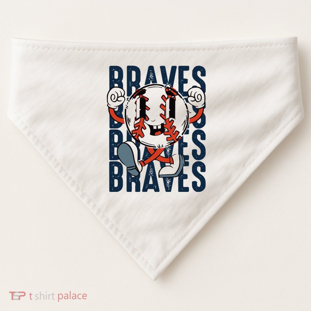 Funny Atlanta Baseball Team Lover USA-Made Doggie Bandana