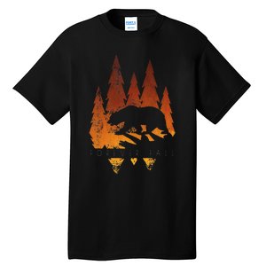 Fall Autumn Bear In Trees Fall Color Stylish Tall T-Shirt