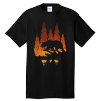 Fall Autumn Bear In Trees Fall Color Stylish Tall T-Shirt