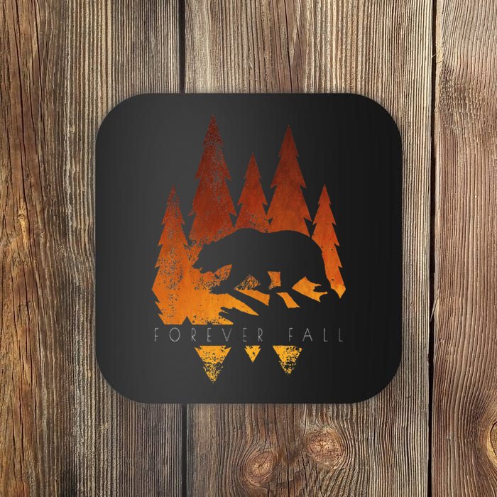 Fall Autumn Bear In Trees Fall Color Stylish Coaster