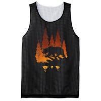 Fall Autumn Bear In Trees Fall Color Stylish Mesh Reversible Basketball Jersey Tank