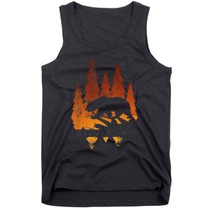 Fall Autumn Bear In Trees Fall Color Stylish Tank Top