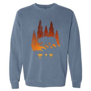 Fall Autumn Bear In Trees Fall Color Stylish Garment-Dyed Sweatshirt