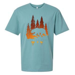 Fall Autumn Bear In Trees Fall Color Stylish Sueded Cloud Jersey T-Shirt