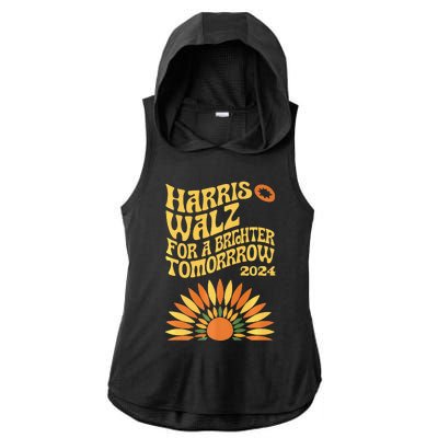 For A Brighter Tomorrow Harris Walz 2024 Premium Ladies PosiCharge Tri-Blend Wicking Draft Hoodie Tank