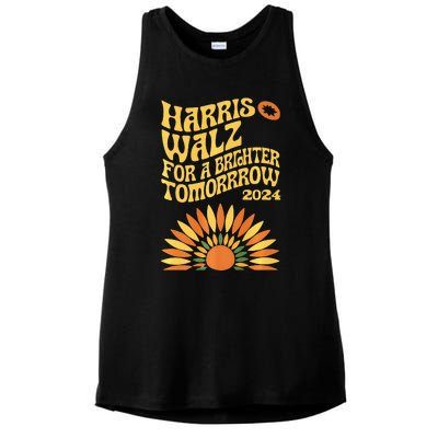 For A Brighter Tomorrow Harris Walz 2024 Premium Ladies PosiCharge Tri-Blend Wicking Tank