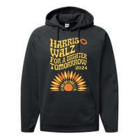 For A Brighter Tomorrow Harris Walz 2024 Premium Performance Fleece Hoodie