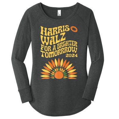 For A Brighter Tomorrow Harris Walz 2024 Premium Women's Perfect Tri Tunic Long Sleeve Shirt