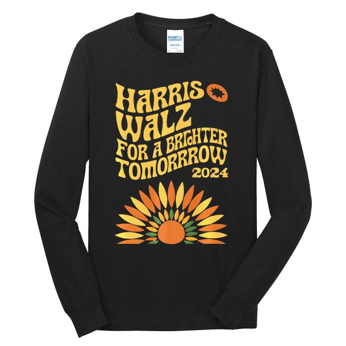 For A Brighter Tomorrow Harris Walz 2024 Premium Tall Long Sleeve T-Shirt