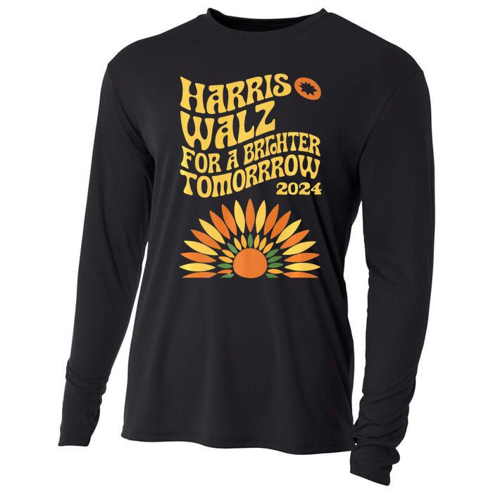 For A Brighter Tomorrow Harris Walz 2024 Premium Cooling Performance Long Sleeve Crew