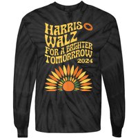 For A Brighter Tomorrow Harris Walz 2024 Premium Tie-Dye Long Sleeve Shirt