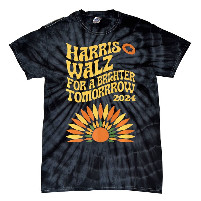 For A Brighter Tomorrow Harris Walz 2024 Premium Tie-Dye T-Shirt