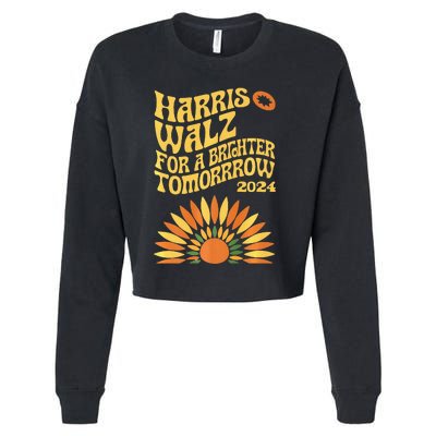 For A Brighter Tomorrow Harris Walz 2024 Premium Cropped Pullover Crew