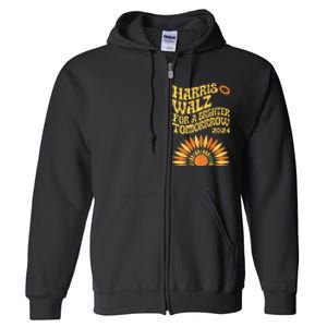 For A Brighter Tomorrow Harris Walz 2024 Premium Full Zip Hoodie