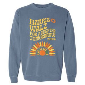 For A Brighter Tomorrow Harris Walz 2024 Premium Garment-Dyed Sweatshirt