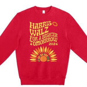 For A Brighter Tomorrow Harris Walz 2024 Premium Premium Crewneck Sweatshirt