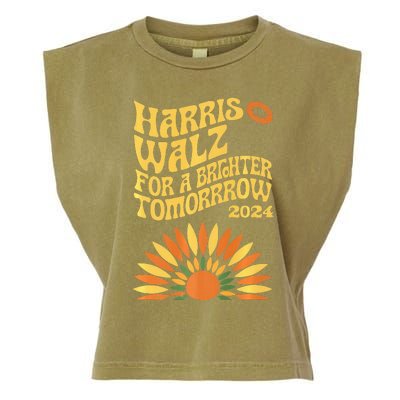 For A Brighter Tomorrow Harris Walz 2024 Premium Garment-Dyed Women's Muscle Tee