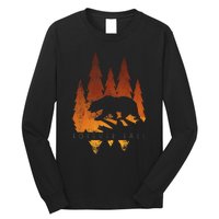 Fall Autumn Bear In Trees Fall Color Stylish Long Sleeve Shirt