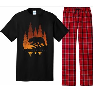 Fall Autumn Bear In Trees Fall Color Stylish Pajama Set